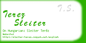 terez sleiter business card